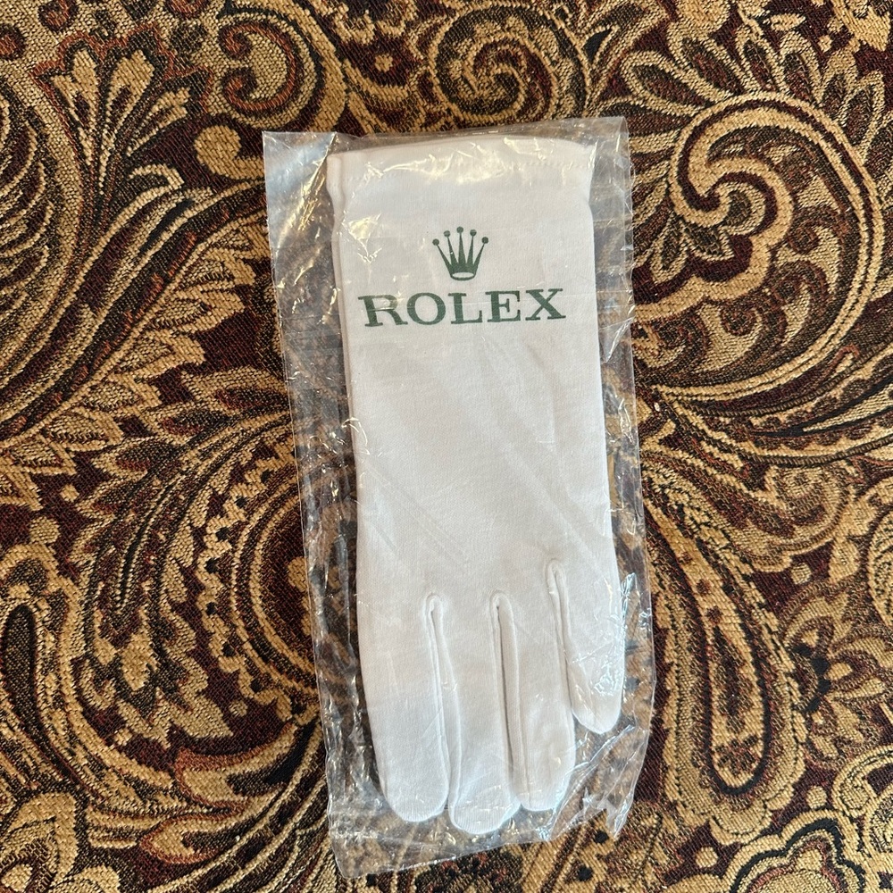 Rolex White and Gold Cotton Accessory